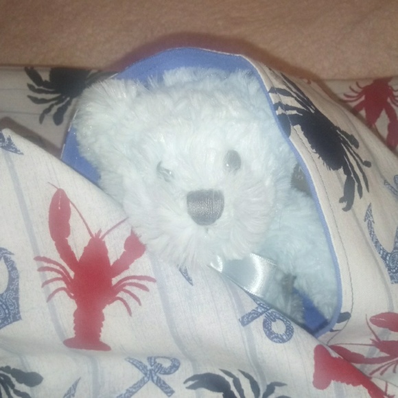 Cottage Rose Baby Blankets Accessories Crab And Lobster Blue Baby Blanket Poshmark